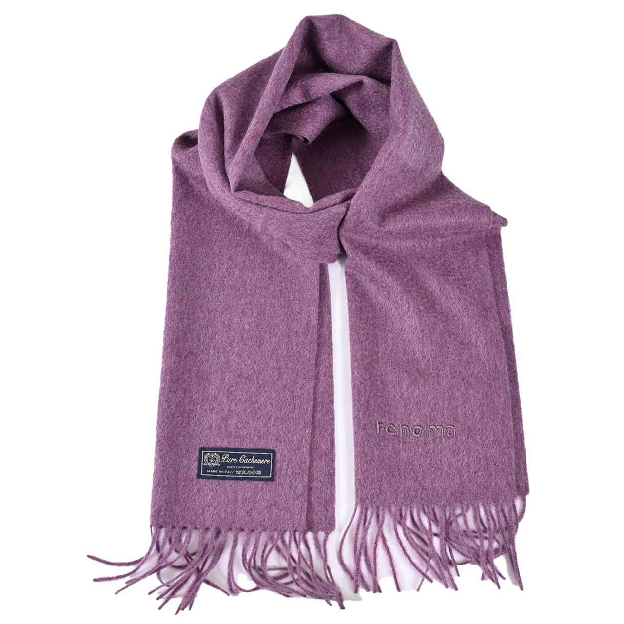 レノマ RENOMA マフラー R9918 PLAIN CASHMERE RPUR パープル メンズ レディース 新生活応援 ギフト プレゼント 【プライスダウン】