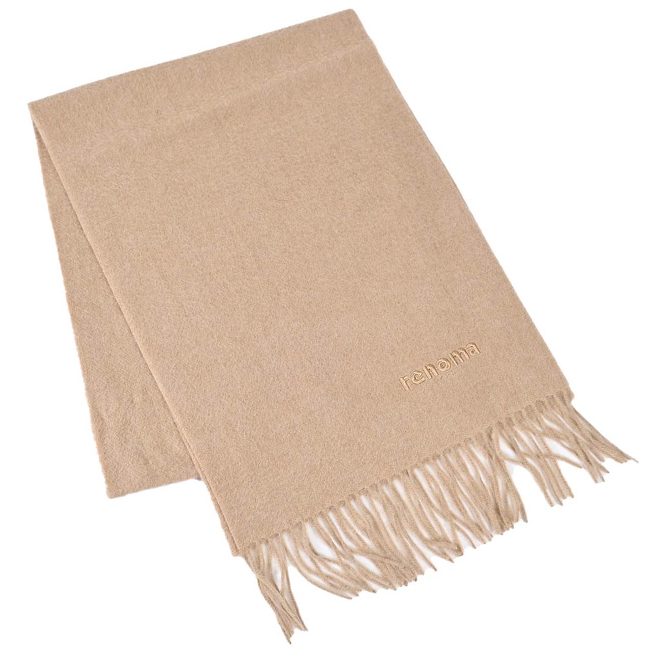 レノマ RENOMA マフラー R9918 PLAIN CASHMERE RSAN ブラウン メンズ レディース