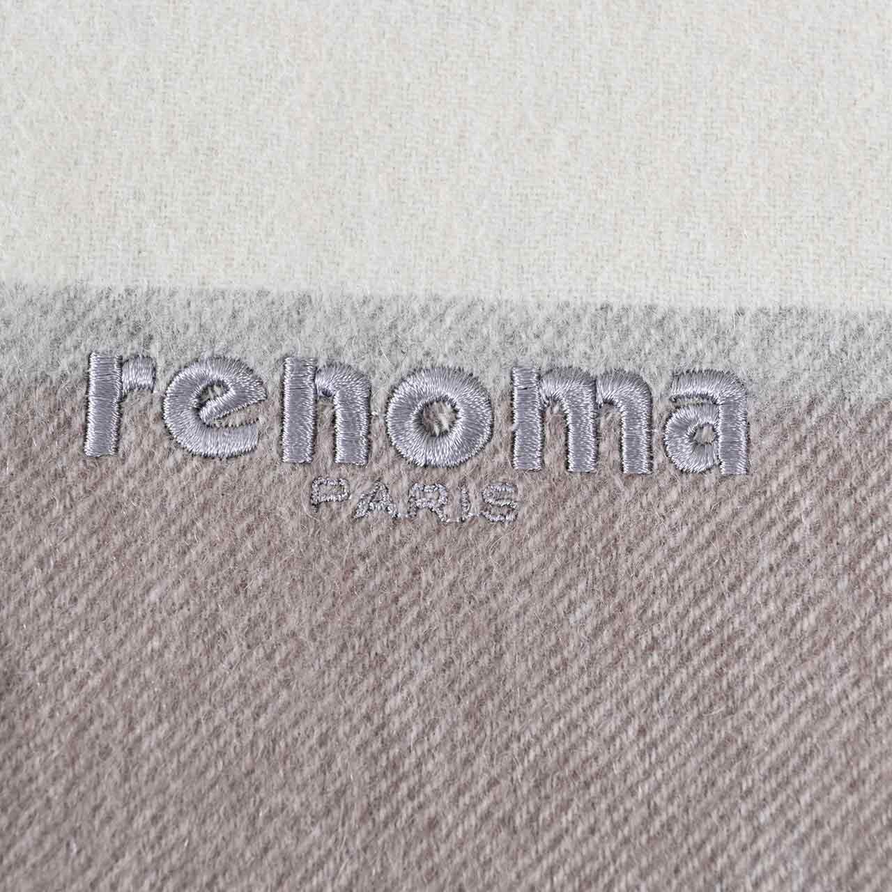 レノマ RENOMA マフラー R9919 CHECK CASHMERE R009 グレー メンズ レディース 新生活応援 ギフト プレゼント 【プライスダウン】