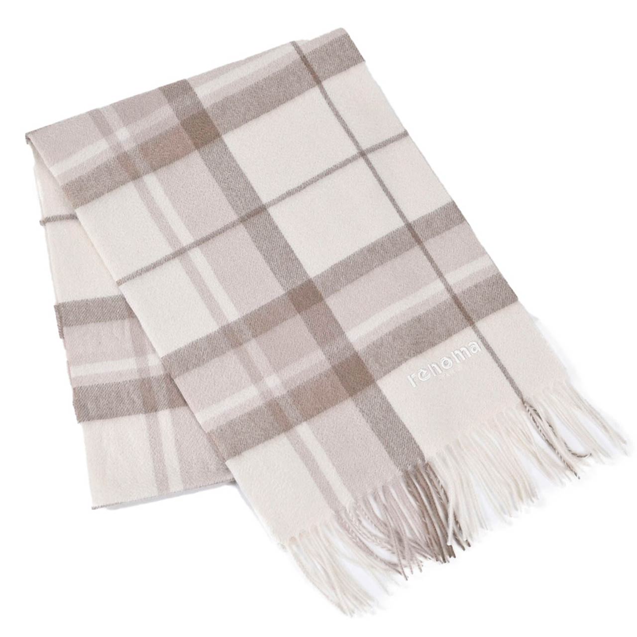 レノマ RENOMA マフラー R9919 CHECK CASHMERE R016 クリーム メンズ レディース 新生活応援 ギフト プレゼント 【プライスダウン】