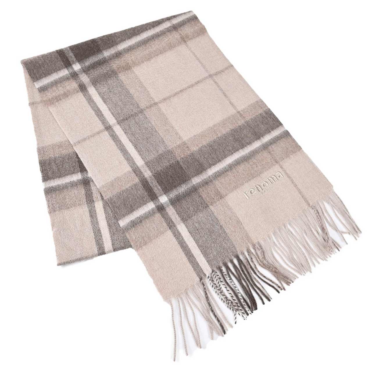 レノマ RENOMA マフラー R9919 CHECK CASHMERE R065 ベージュ メンズ レディース 新生活応援 ギフト プレゼント 【プライスダウン】