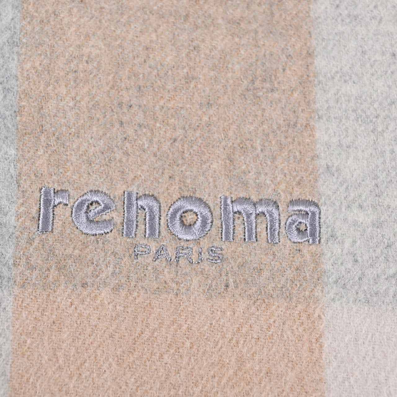 レノマ RENOMA マフラー R9919 CHECK CASHMERE RX7 グレー メンズ レディース 【ラスト1点】 新生活応援 ギフト プレゼント 【プライスダウン】