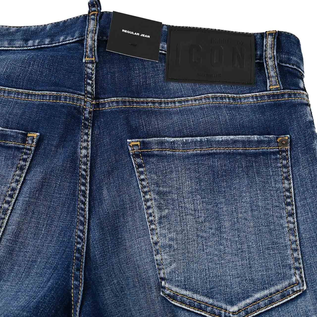 【期間限定SALE】 ディースクエアード DSQUARED2 ジーンズ ICON S79LA0084 S30664 470 ブルー 2024AW メンズ 【ラスト1点 46サイズ】