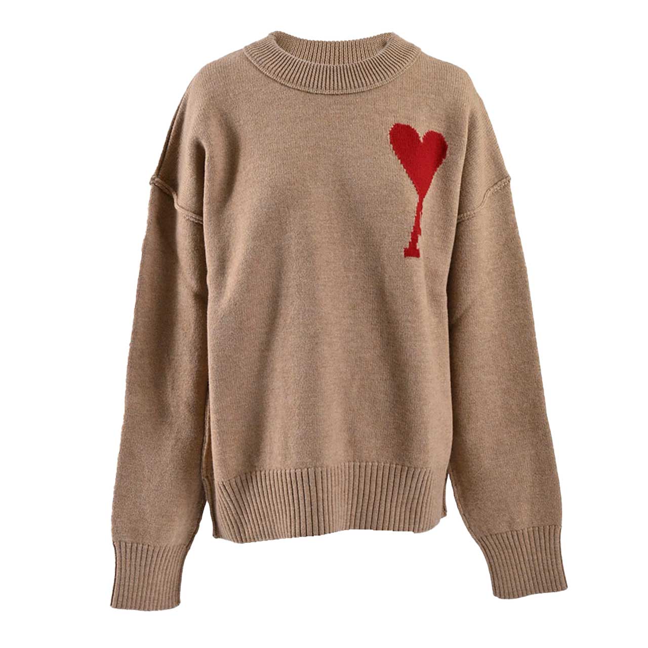 アミ AMI セーター UKS006.018 289 ベージュ 2024AW レディース 【ラスト1点 XLサイズ】 【お値段見直し】 SALE