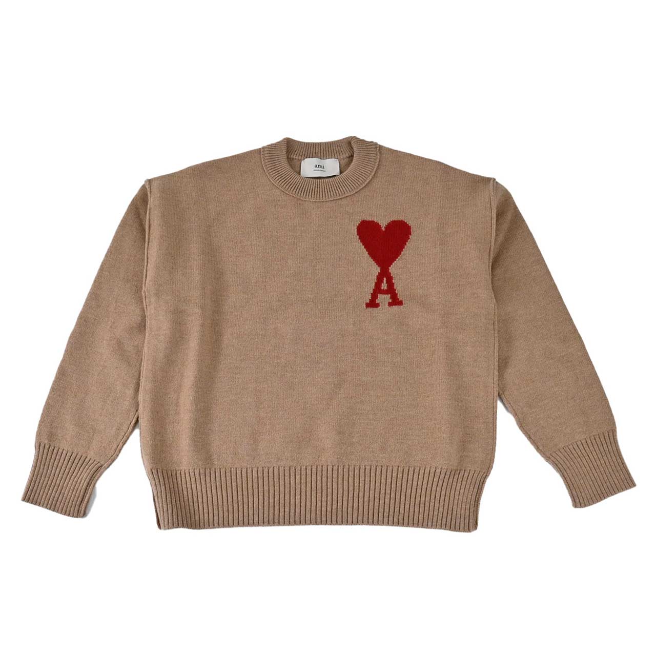 アミ AMI セーター UKS006.018 289 ベージュ 2024AW レディース 【ラスト1点 XLサイズ】 【お値段見直し】 SALE