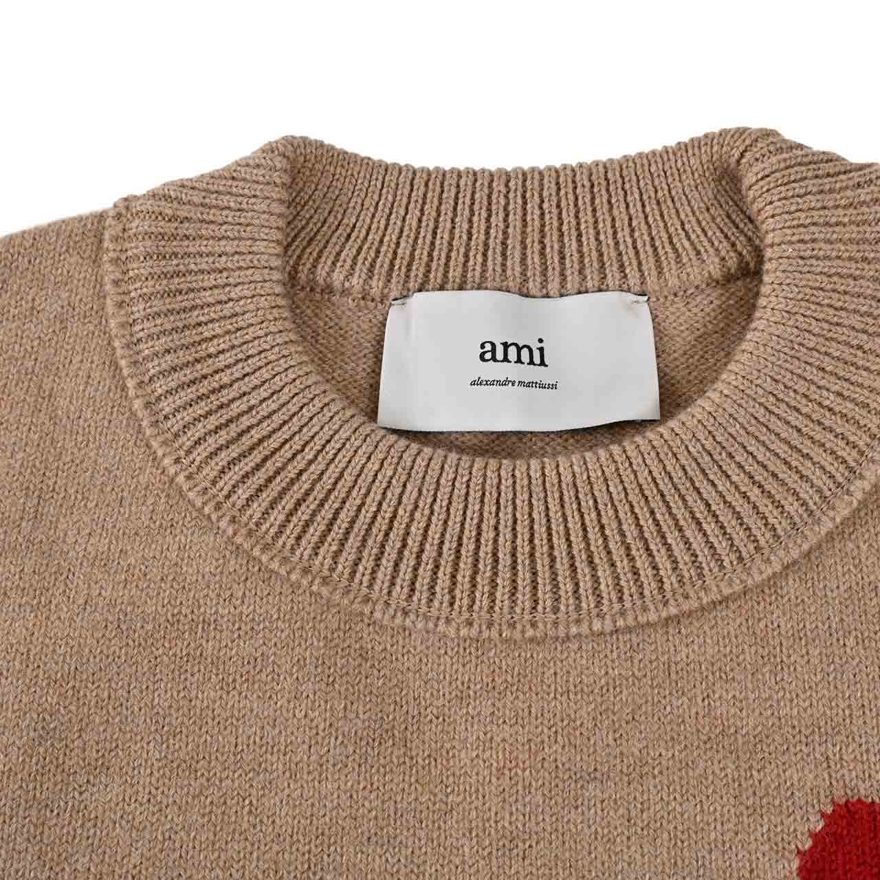 アミ AMI セーター UKS006.018 289 ベージュ 2024AW レディース 【ラスト1点 XLサイズ】 【お値段見直し】 SALE