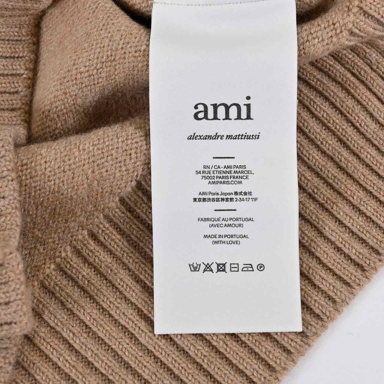 アミ AMI セーター UKS006.018 289 ベージュ 2024AW レディース 【ラスト1点 XLサイズ】 【お値段見直し】 SALE