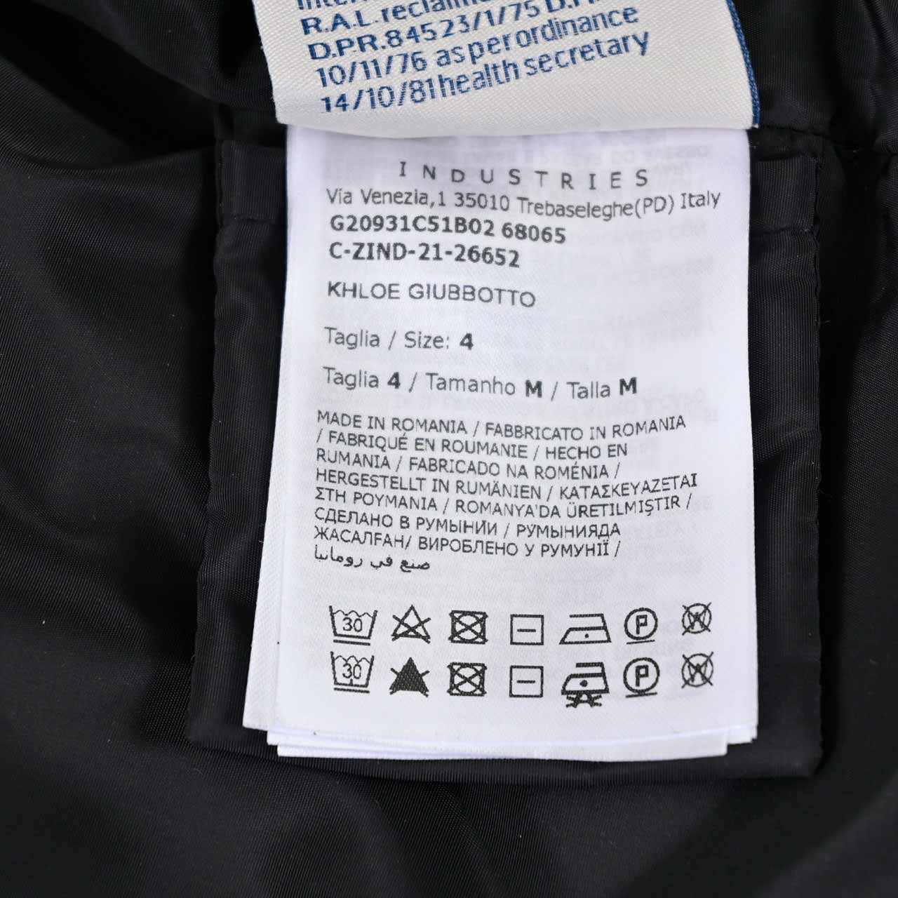 モンクレール MONCLER ダウンコート Khloe 999 ブラック レディース