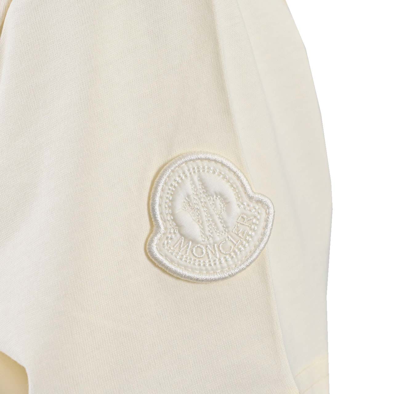 モンクレール MONCLER クルーネック半袖Tシャツ MANICA CORTA 89AIJ 8C000 21 034 クリーム 2024SS レディース 【ラスト1点 Sサイズ】