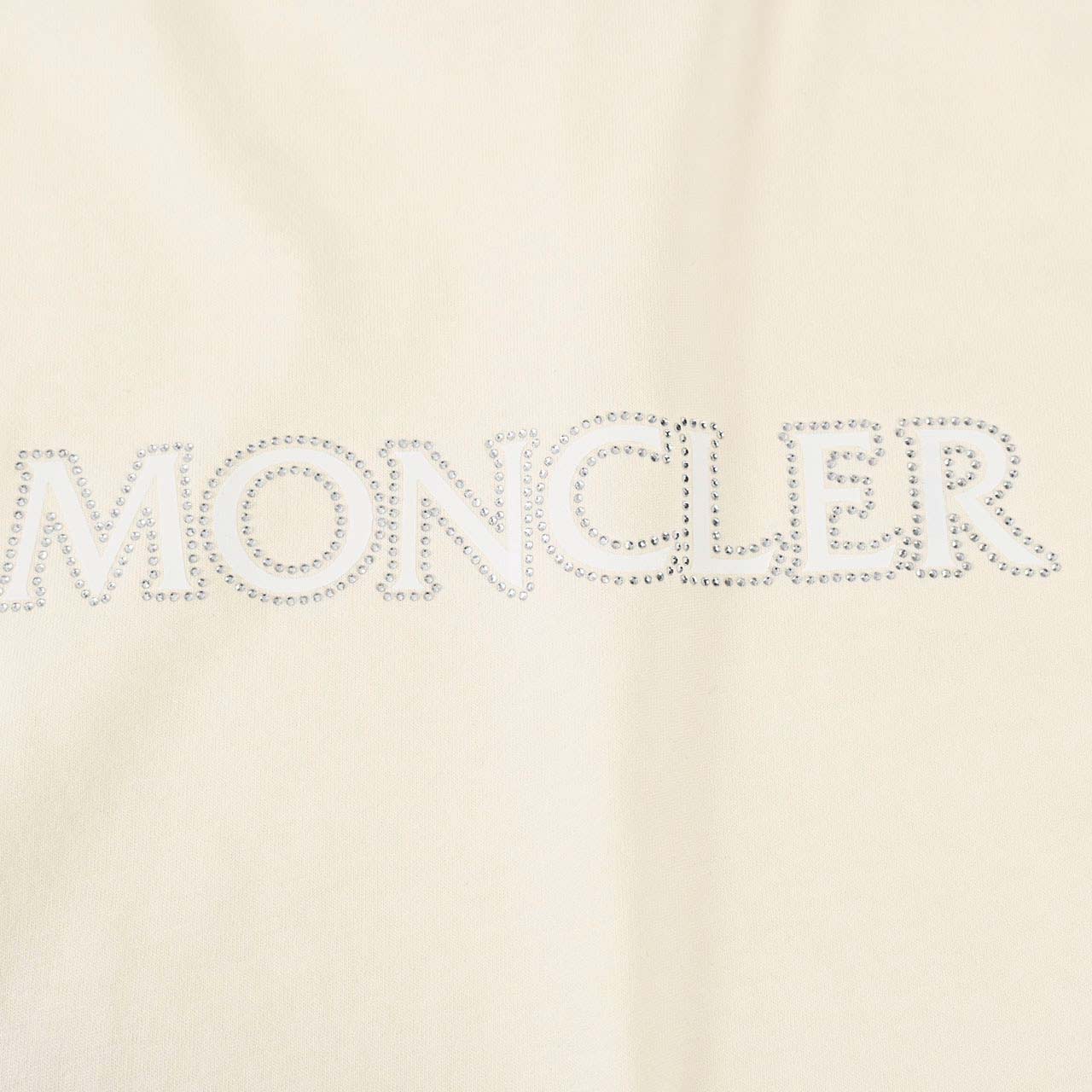 モンクレール MONCLER クルーネック半袖Tシャツ MANICA CORTA 89AIJ 8C000 21 034 クリーム 2024SS レディース 【ラスト1点 Sサイズ】