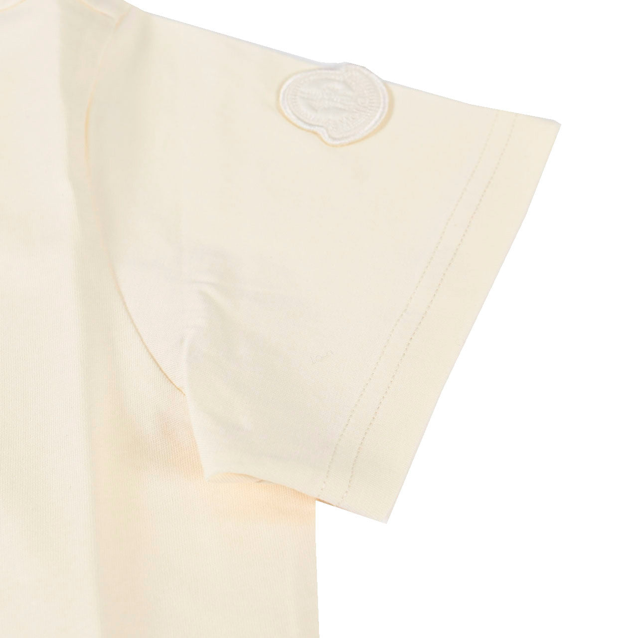 モンクレール MONCLER クルーネック半袖Tシャツ MANICA CORTA 89AIJ 8C000 21 034 クリーム 2024SS レディース 【ラスト1点 Sサイズ】
