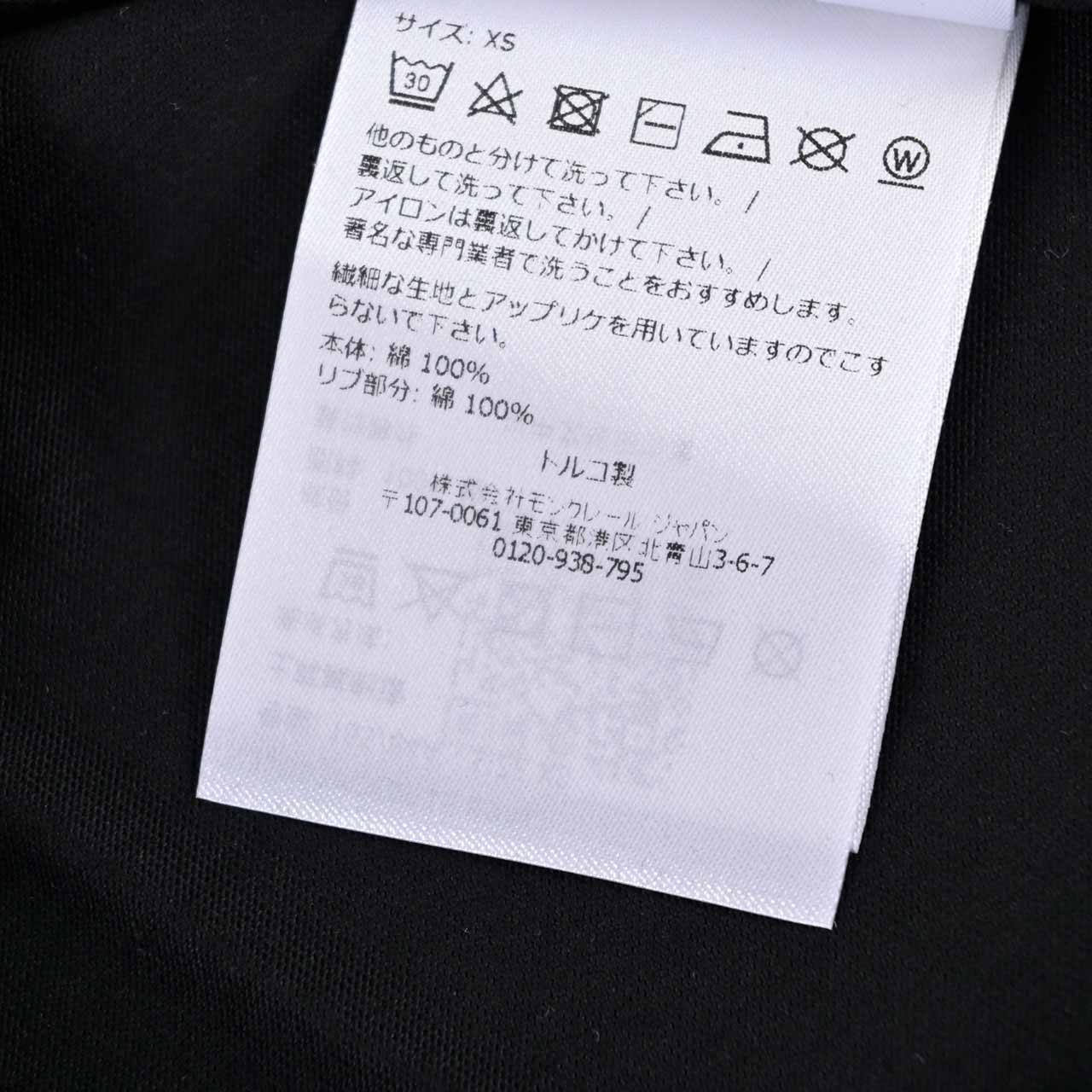 モンクレール MONCLER クルーネック半袖Tシャツ MANICA 89AIJ 8C000 15 999 ブラック 2024SS レディース