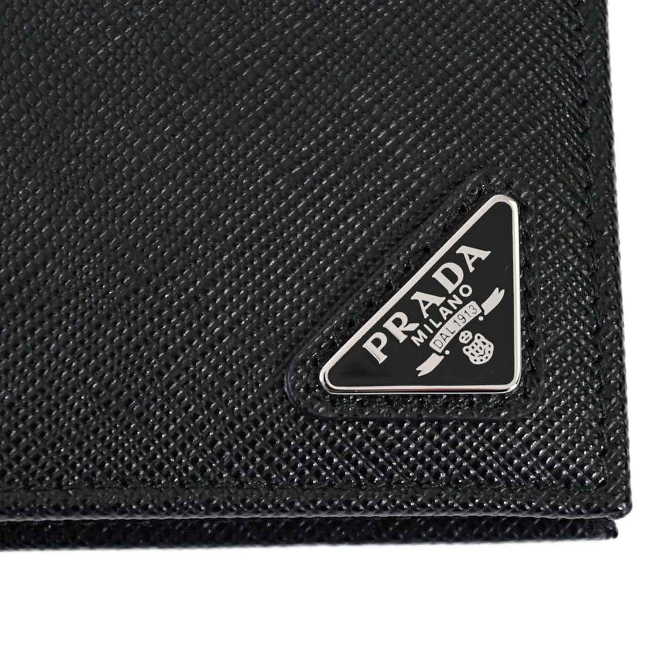 プラダ PRADA 折財布 2MO513 QHH F0002 ブラック 2024SS メンズ レディース ギフト プレゼント