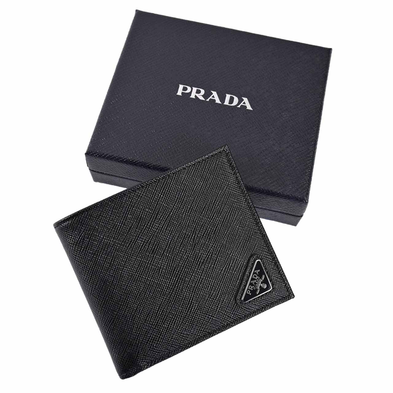 プラダ PRADA 折財布 2MO513 QHH F0002 ブラック 2024SS メンズ レディース ギフト プレゼント