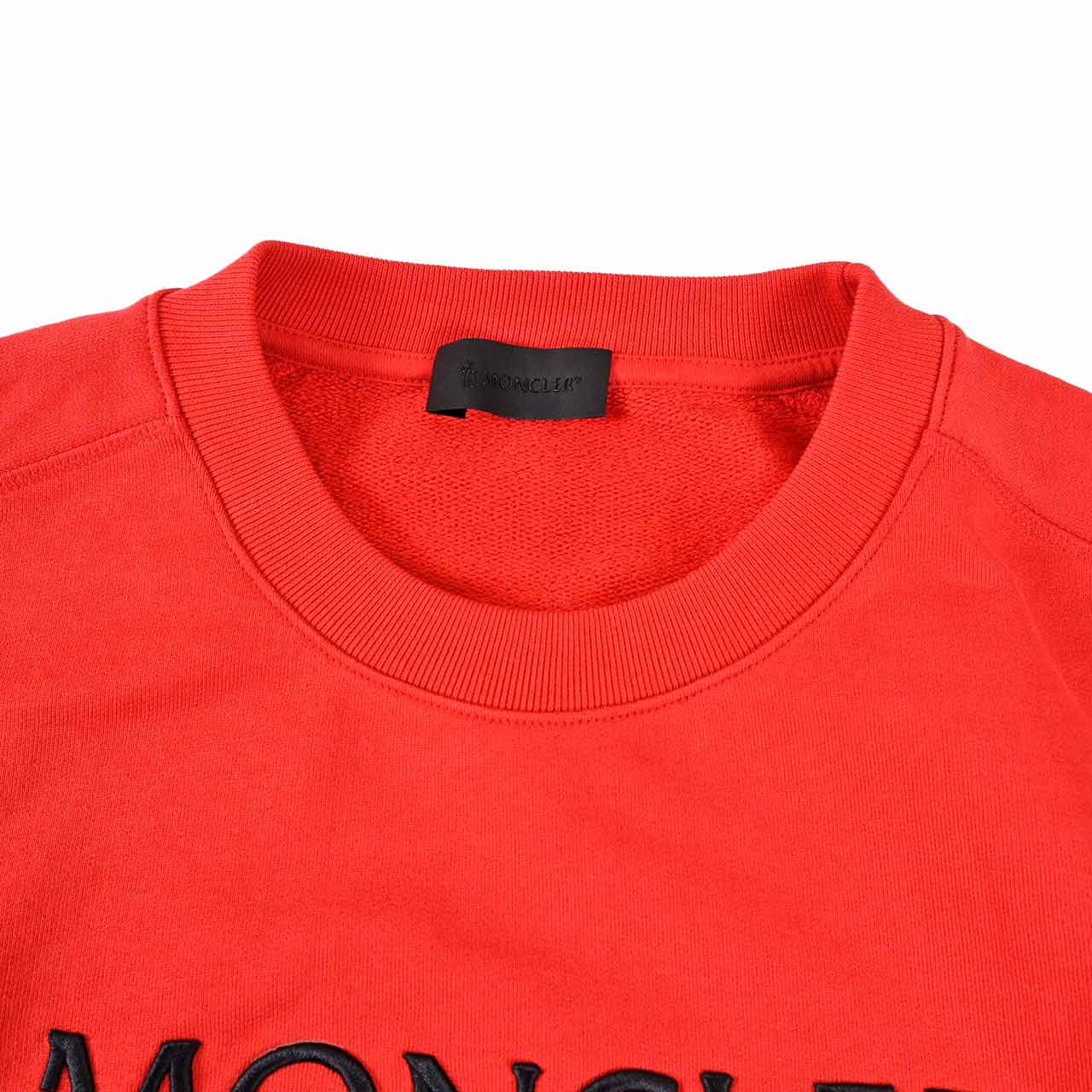 モンクレール MONCLER スウェットトレーナー 8C14225 714BC 455 レッド メンズ 【ラスト1点 XLサイズ】