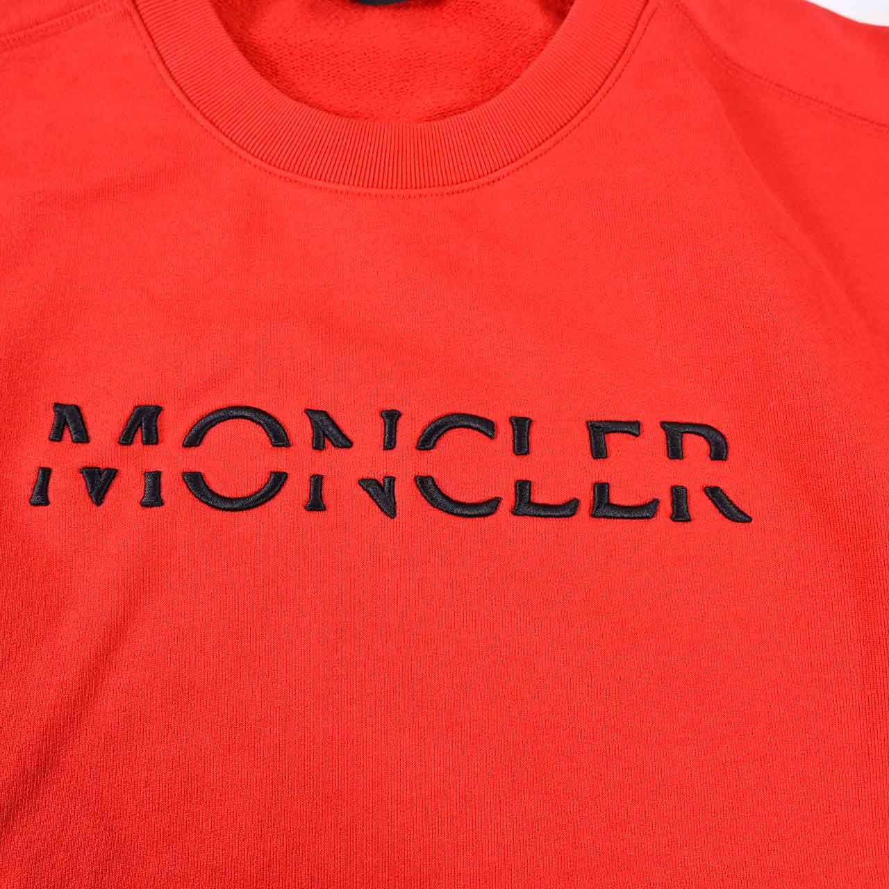 モンクレール MONCLER スウェットトレーナー 8C14225 714BC 455 レッド メンズ 【ラスト1点 XLサイズ】