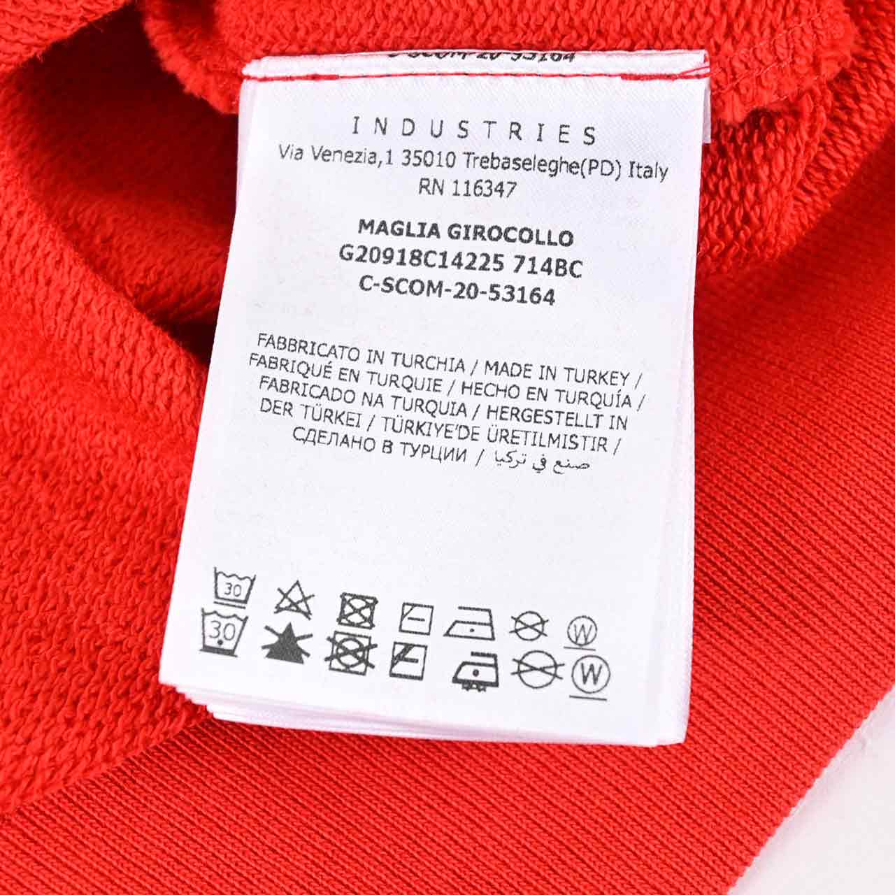 モンクレール MONCLER スウェットトレーナー 8C14225 714BC 455 レッド メンズ 【ラスト1点 XLサイズ】