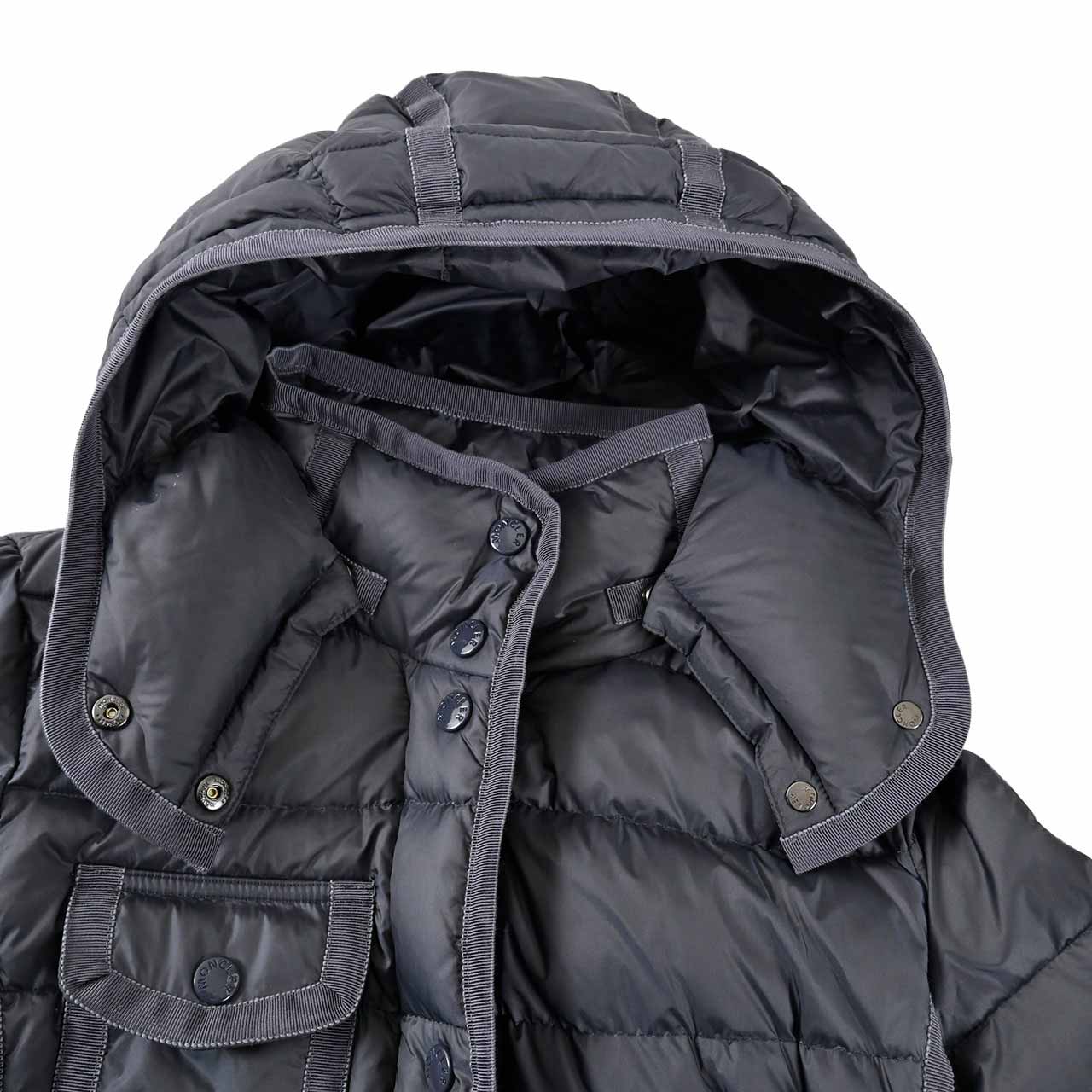モンクレール MONCLER ダウンコート Hermine 906 グレー レディース 【ラスト1点 0サイズ】