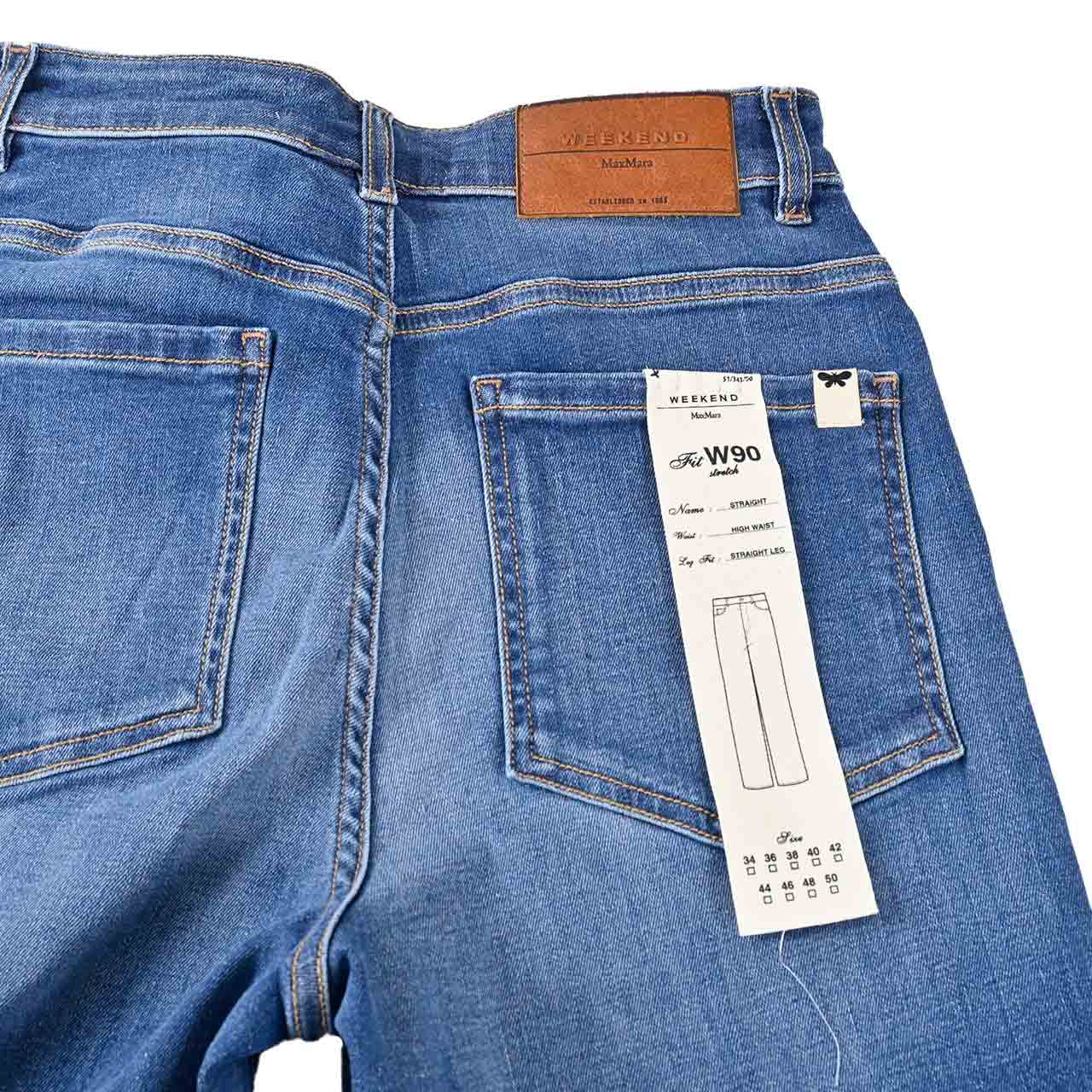 【SALE】 ウィークエンド マックスマーラ WEEKEND MAXMARA デニムパンツ 5181071600 ORTISEI 008 ブルー 2025SS レディース 【ラスト1点 36サイズ】 【再入荷なし 在庫限り】