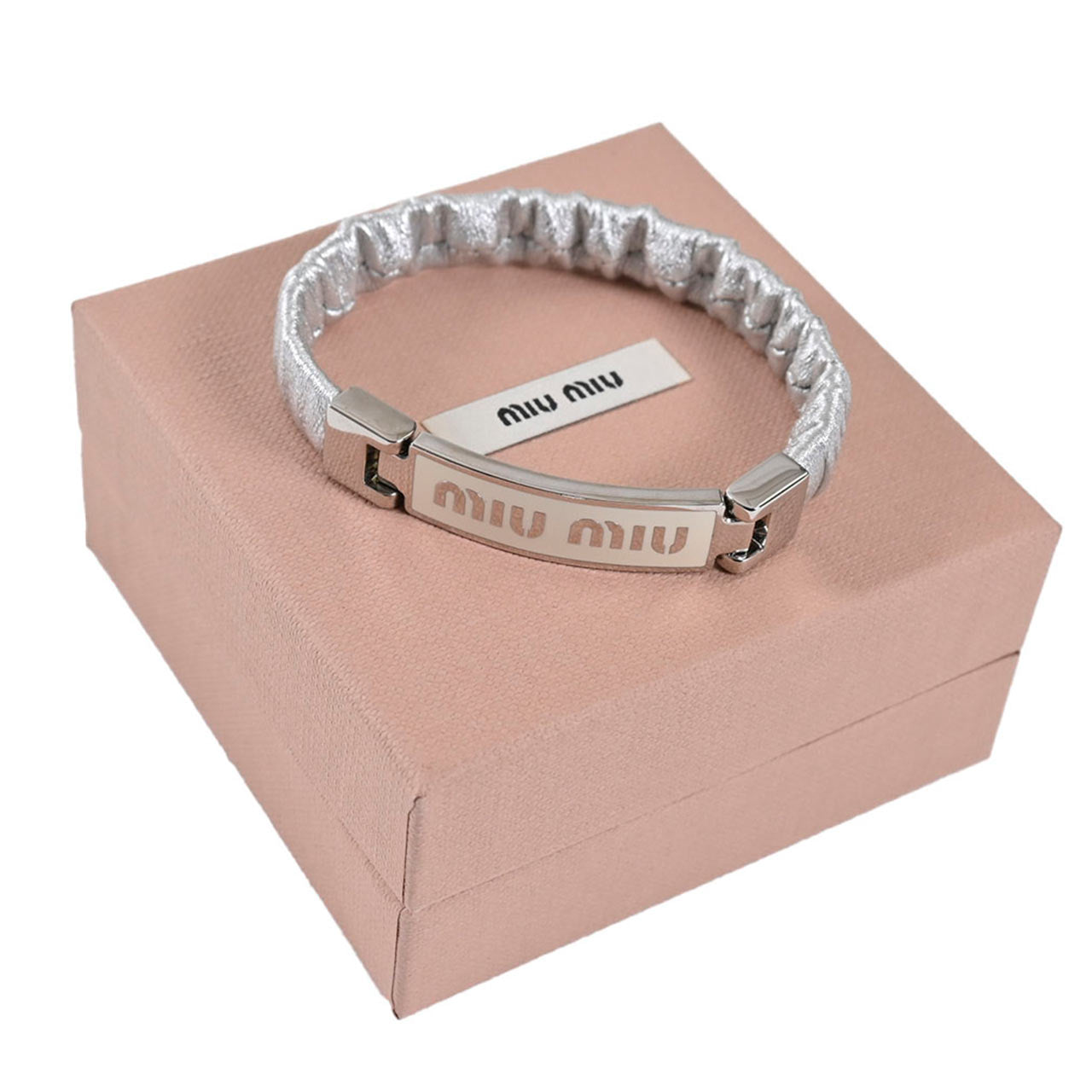 ミュウミュウ MIUMIU ブレスレット 5IB425 2F32 01 ARGENTO シルバー レディース 【プライスダウン】