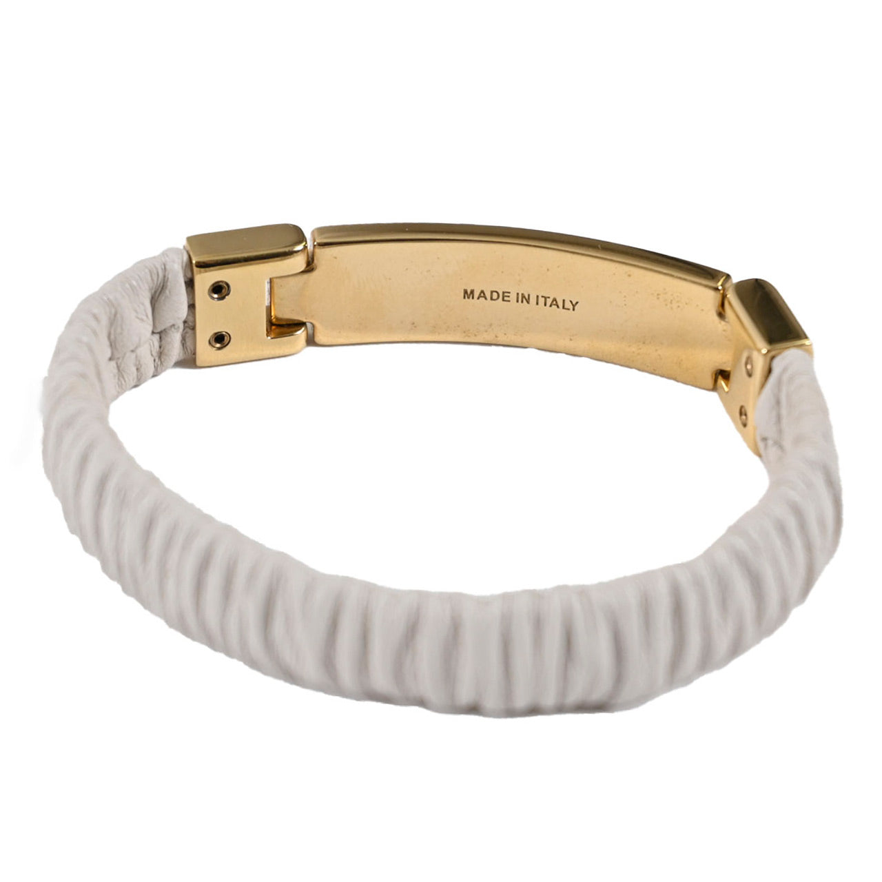 【期間限定SALE】 ミュウミュウ MIUMIU ブレスレット 5IB425 2F32 01 BIANCO ホワイト レディース 【ラスト1点 Sサイズ】