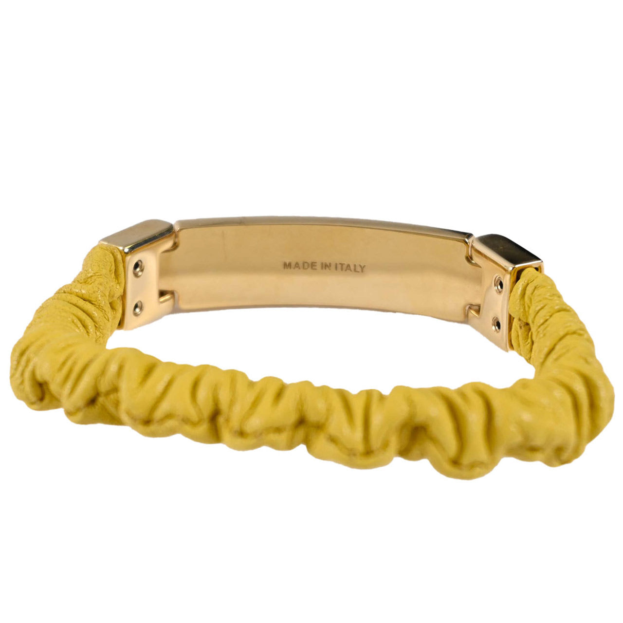 【期間限定SALE】 ミュウミュウ MIUMIU ブレスレット 5IB425 2F32 01 PIRITE イエロー レディース 【ラスト1点 Sサイズ】