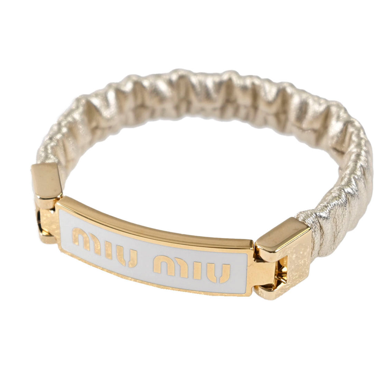 【期間限定SALE】 ミュウミュウ MIUMIU ブレスレット 5IB425 2F32 01 SOLE レディース 【ラスト1点 Sサイズ】