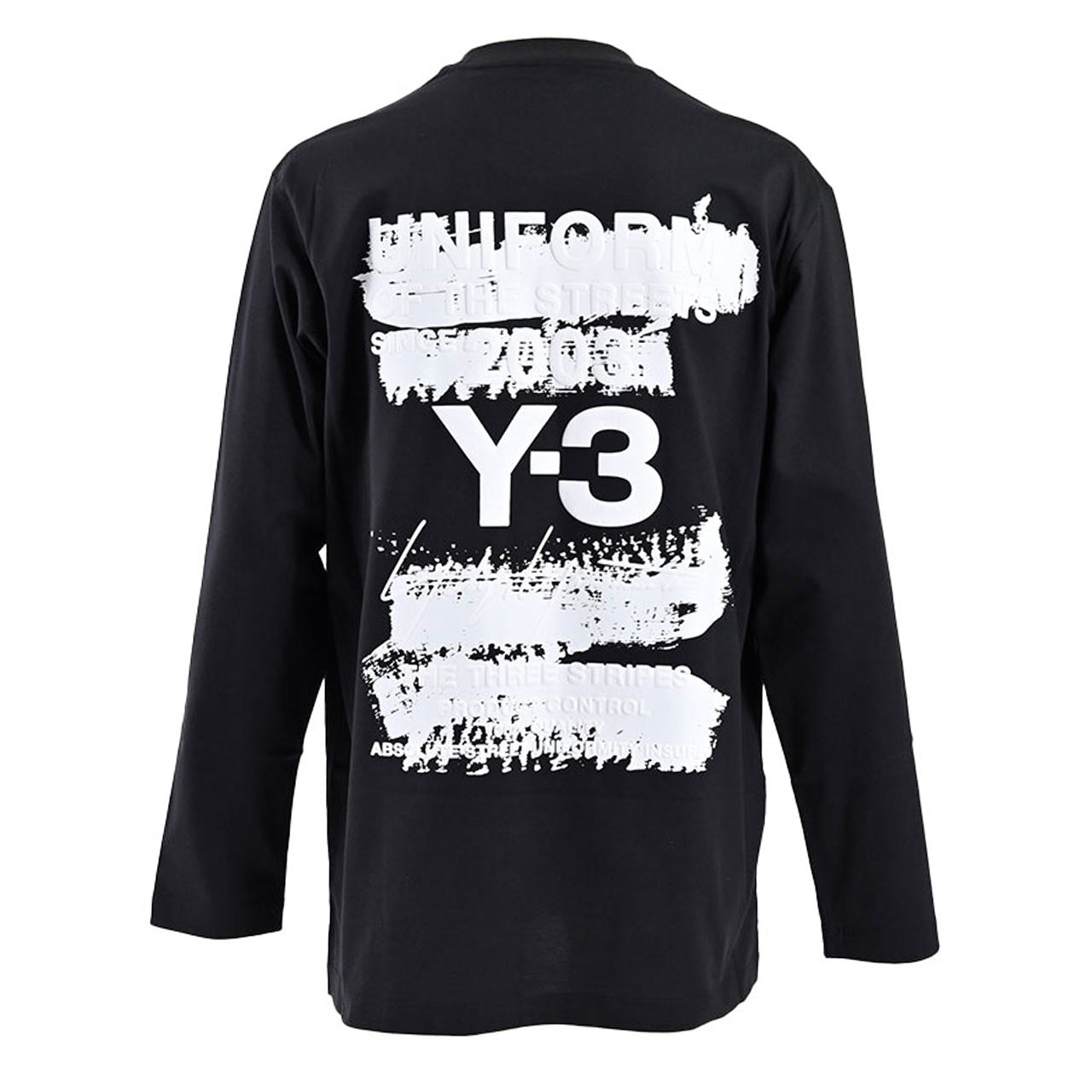 【期間限定SALE】 ワイスリー Y-3 クルーネック長袖Tシャツ U GFX LS TEE JN4880 ブラック 2025年春夏新作 2025SS メンズ レディース