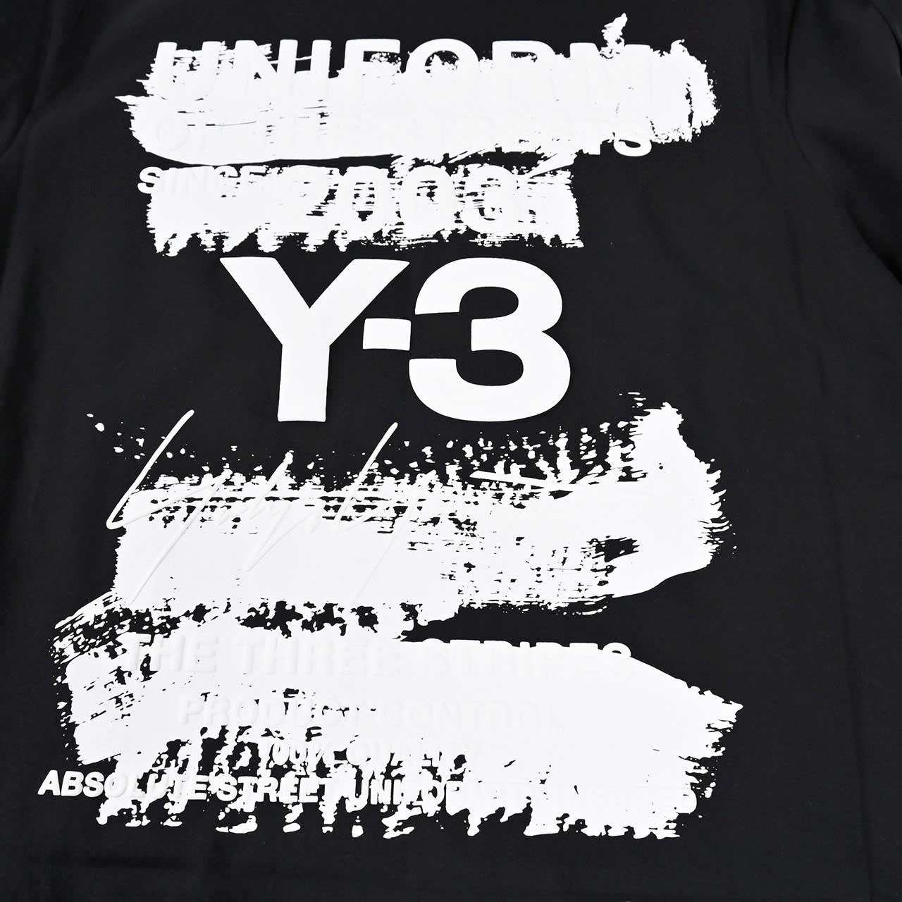 【期間限定SALE】 ワイスリー Y-3 クルーネック長袖Tシャツ U GFX LS TEE JN4880 ブラック 2025年春夏新作 2025SS メンズ レディース