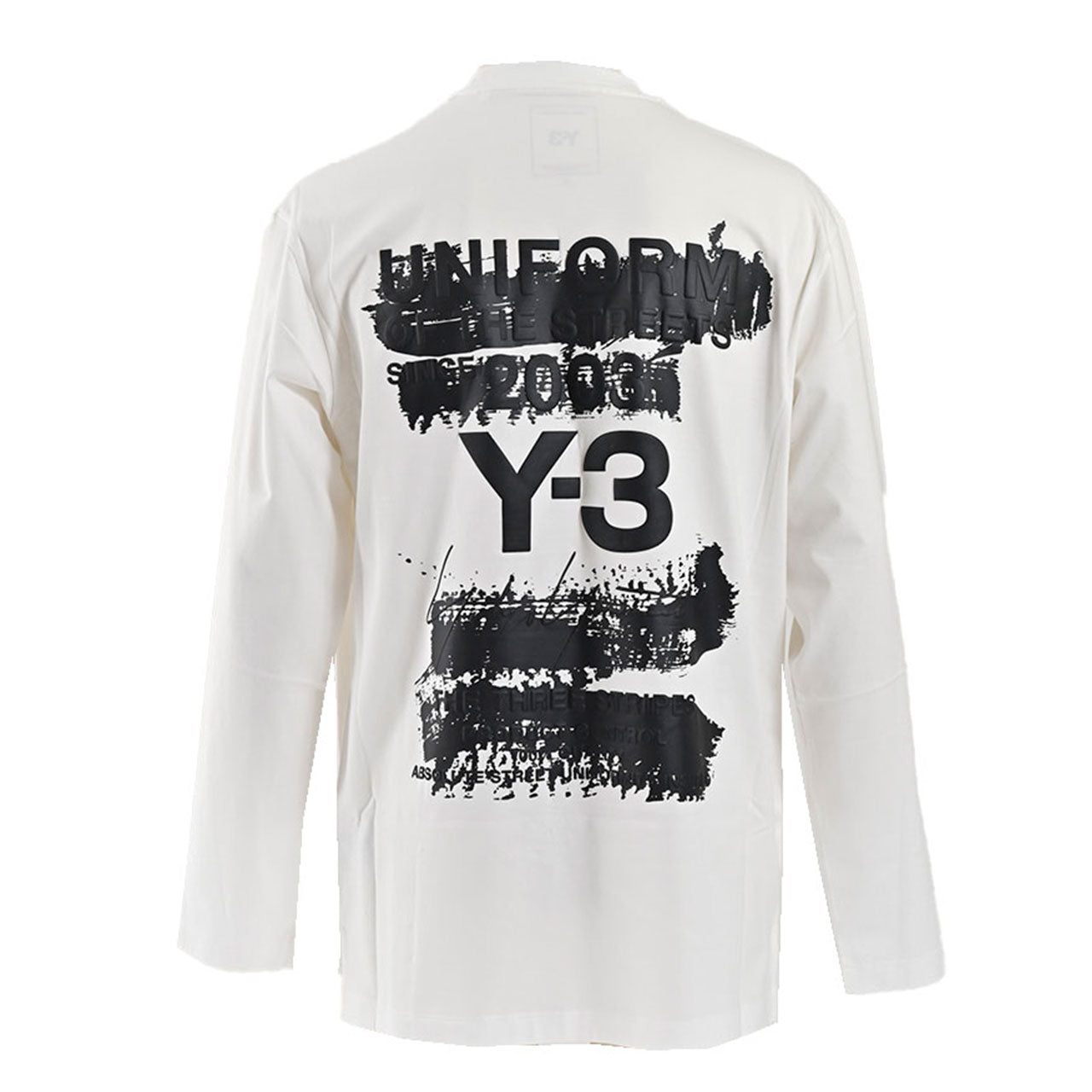 ワイスリー Y-3 クルーネック長袖Tシャツ U GFX LS TEE JM3234 ホワイト 2025年春夏新作 2025SS メンズ レディース 【プライスダウン】
