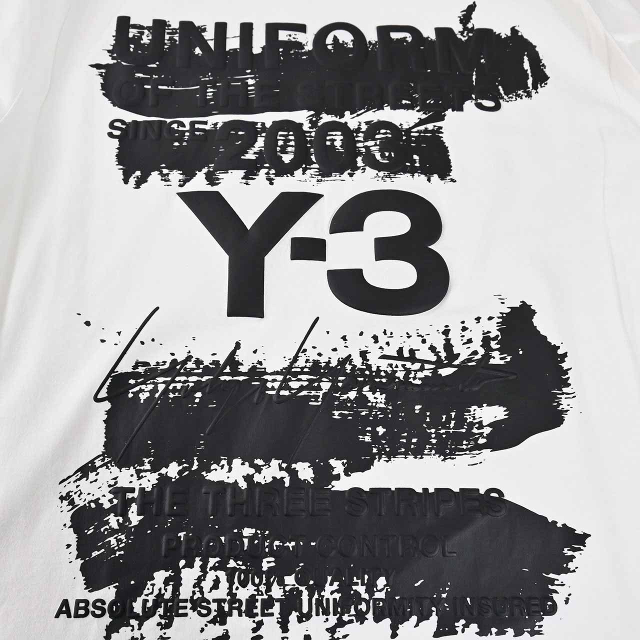 ワイスリー Y-3 クルーネック長袖Tシャツ U GFX LS TEE JM3234 ホワイト 2025年春夏新作 2025SS メンズ レディース 【プライスダウン】