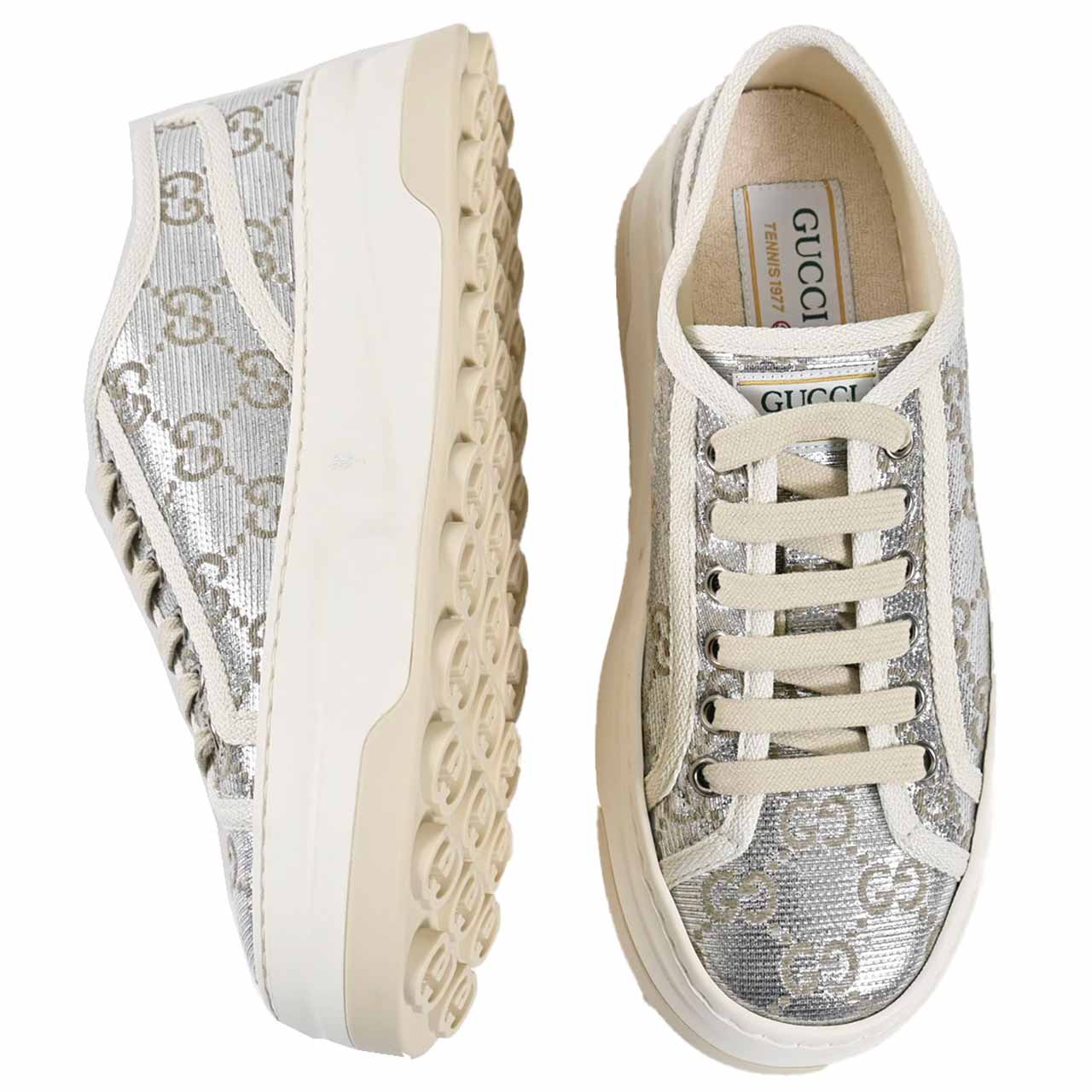 グッチ GUCCI スニーカー 746766 FAD9W8146 シルバー レディース