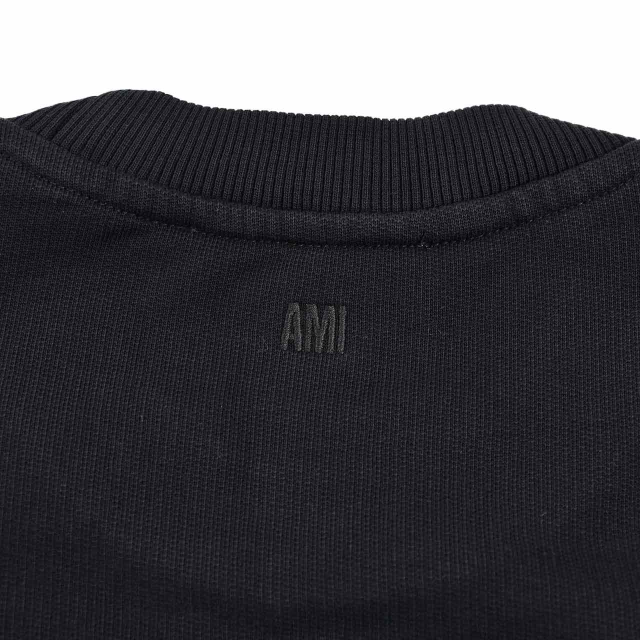 アミ AMI スウェットトレーナー BFUSW035.730 001 ブラック 2025SS メンズ レディース