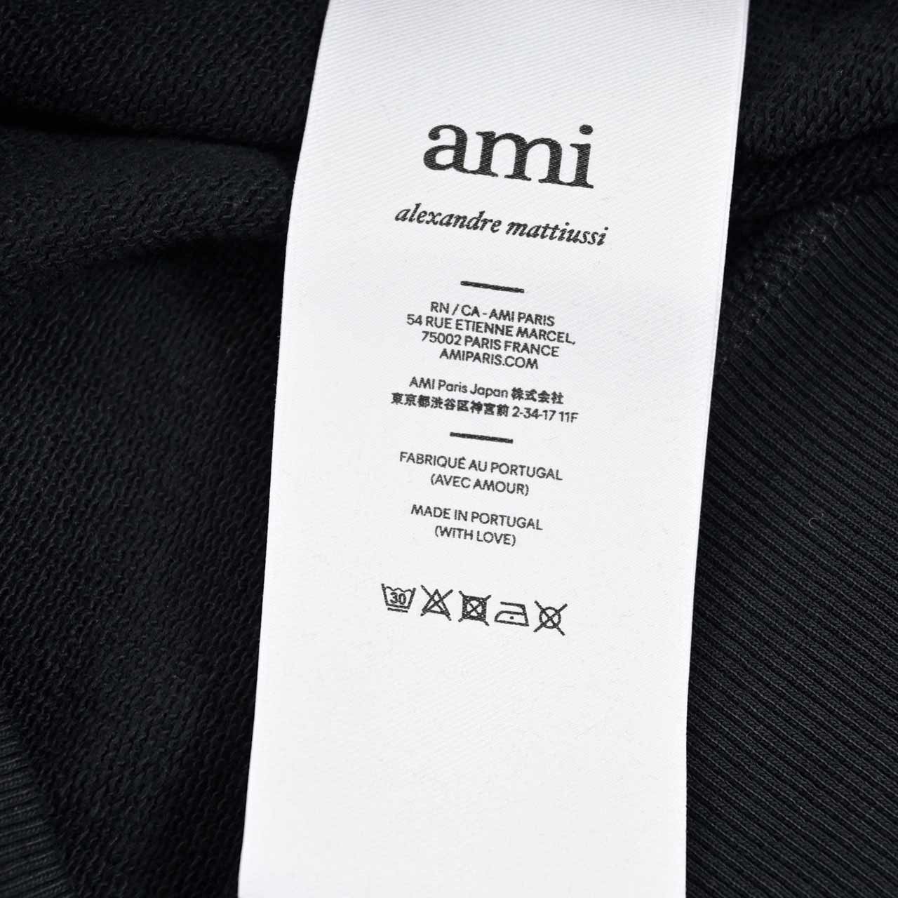 アミ AMI スウェットトレーナー BFUSW035.730 001 ブラック 2025SS メンズ レディース