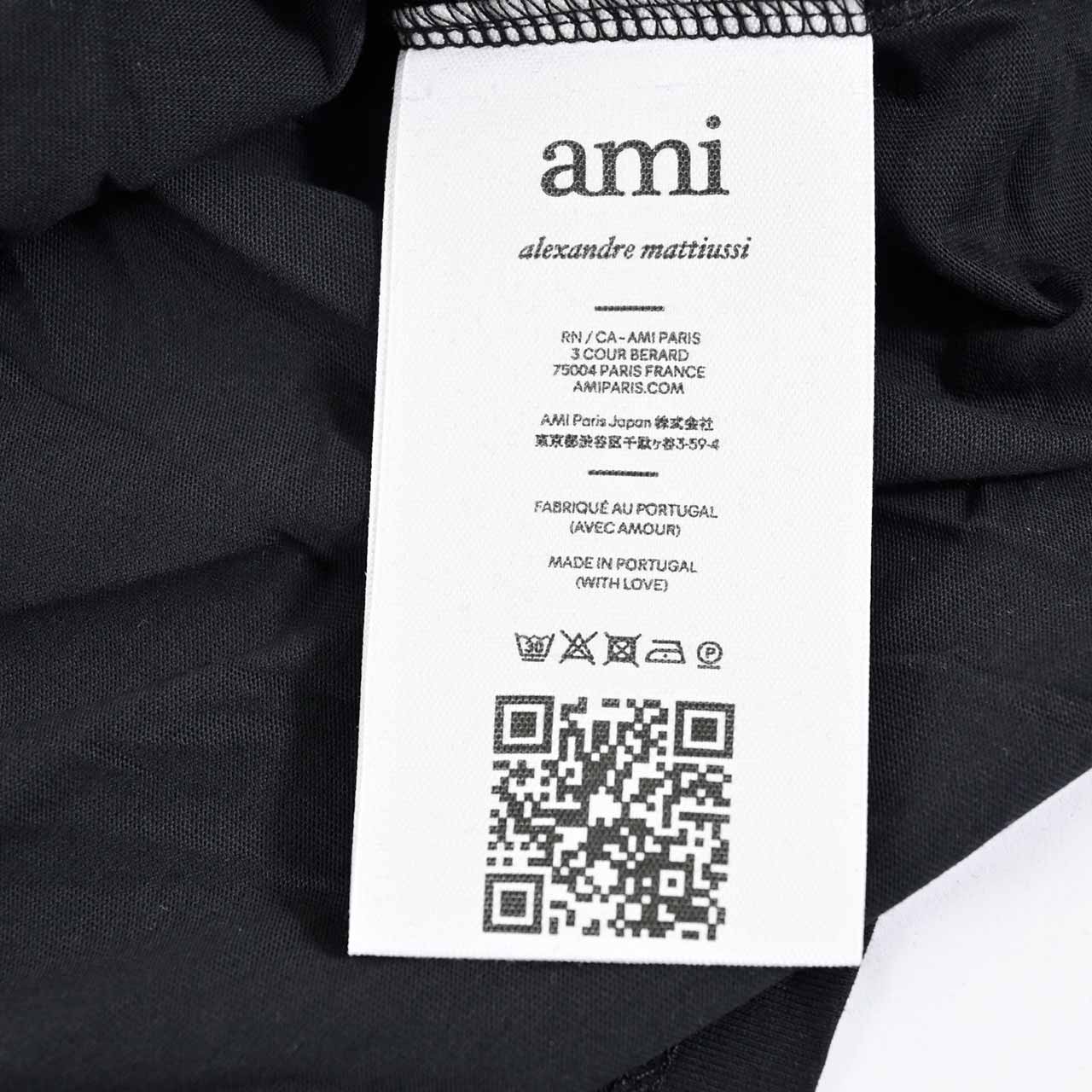 アミ AMI Tシャツ BFUTS001・724 001 ブラック 2025SS メンズ レディース