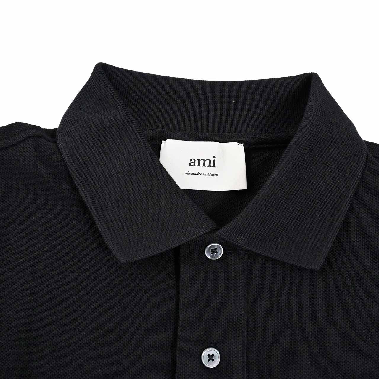 アミ AMI ポロシャツ BFUPL001.760 001 ブラック 2025SS メンズ