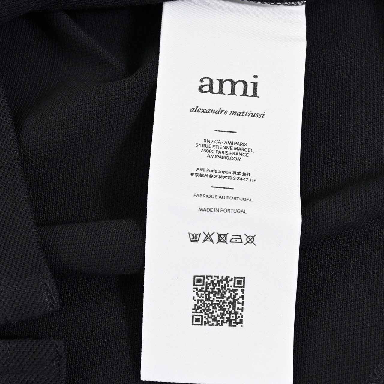 アミ AMI ポロシャツ BFUPL001.760 001 ブラック 2025SS メンズ