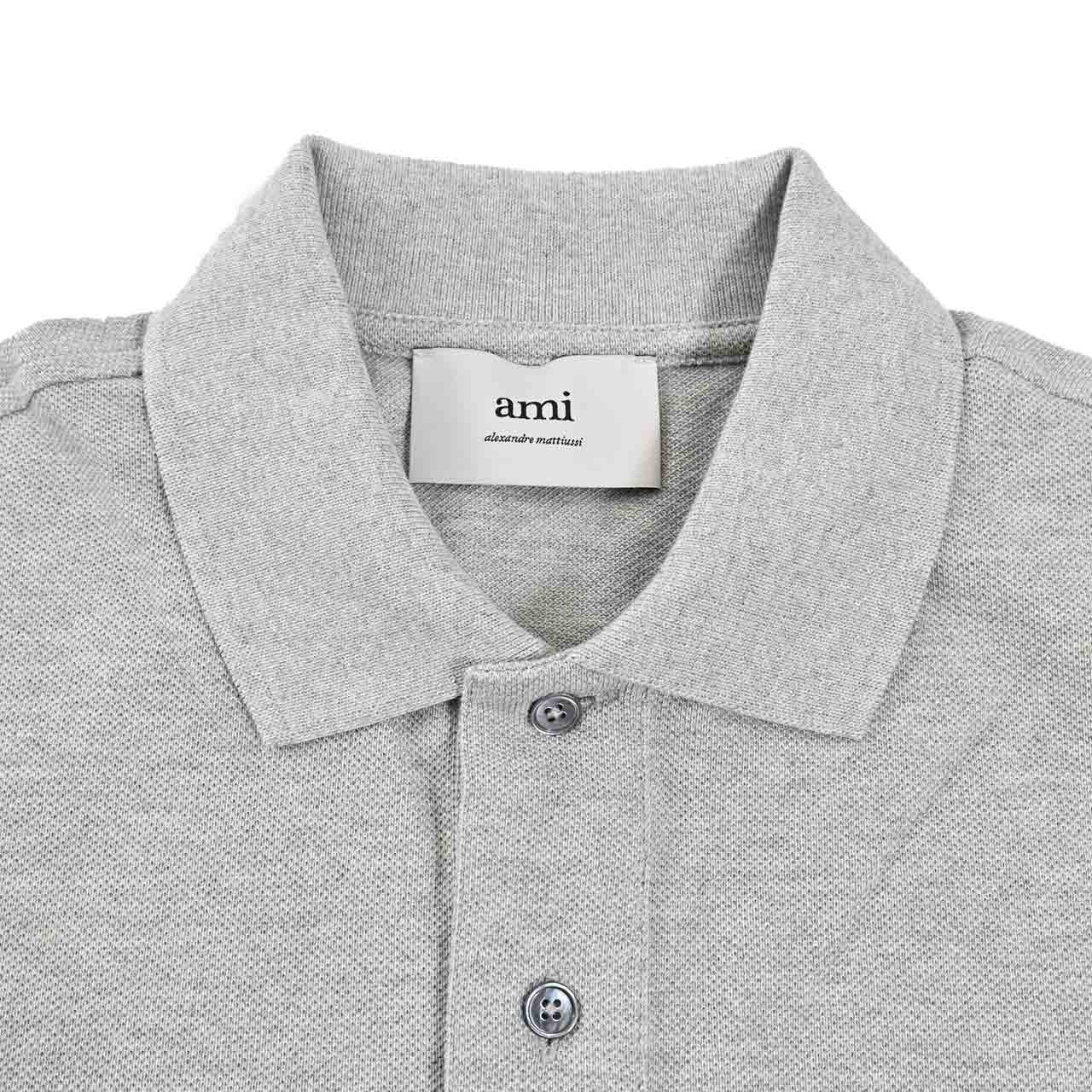 アミ AMI ポロシャツ BFUPL001.760 0951 グレー 2025SS メンズ
