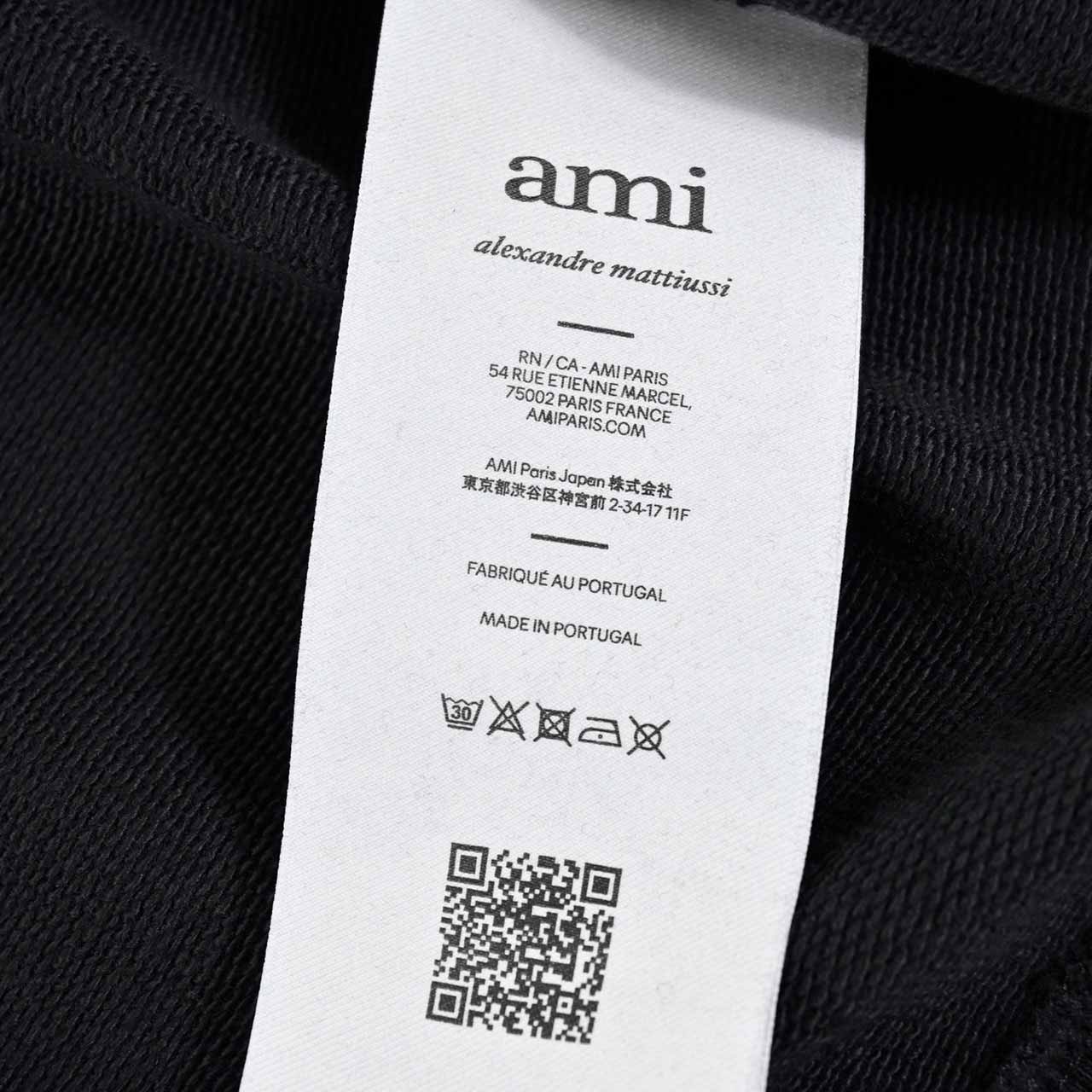 アミ AMI ジップアップパーカー HSW474.747 001 ブラック 2025SS メンズ