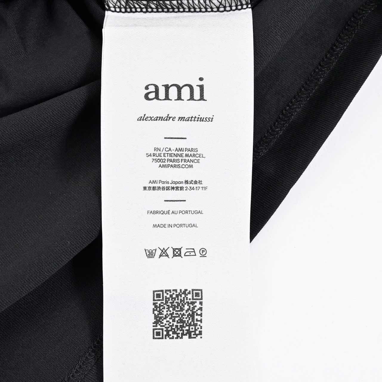 アミ AMI Tシャツ BFUTS035.724 001 ブラック 2025SS メンズ レディース