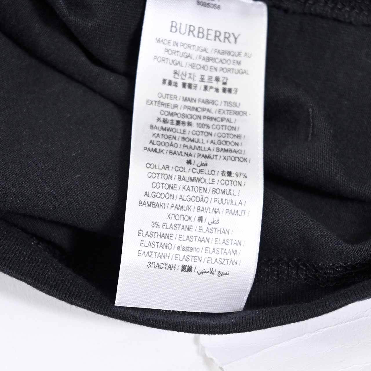 バーバリー BURBERRY Tシャツ 8095058 HS24 MW FO A1189 ブラック 2025年春夏 メンズ