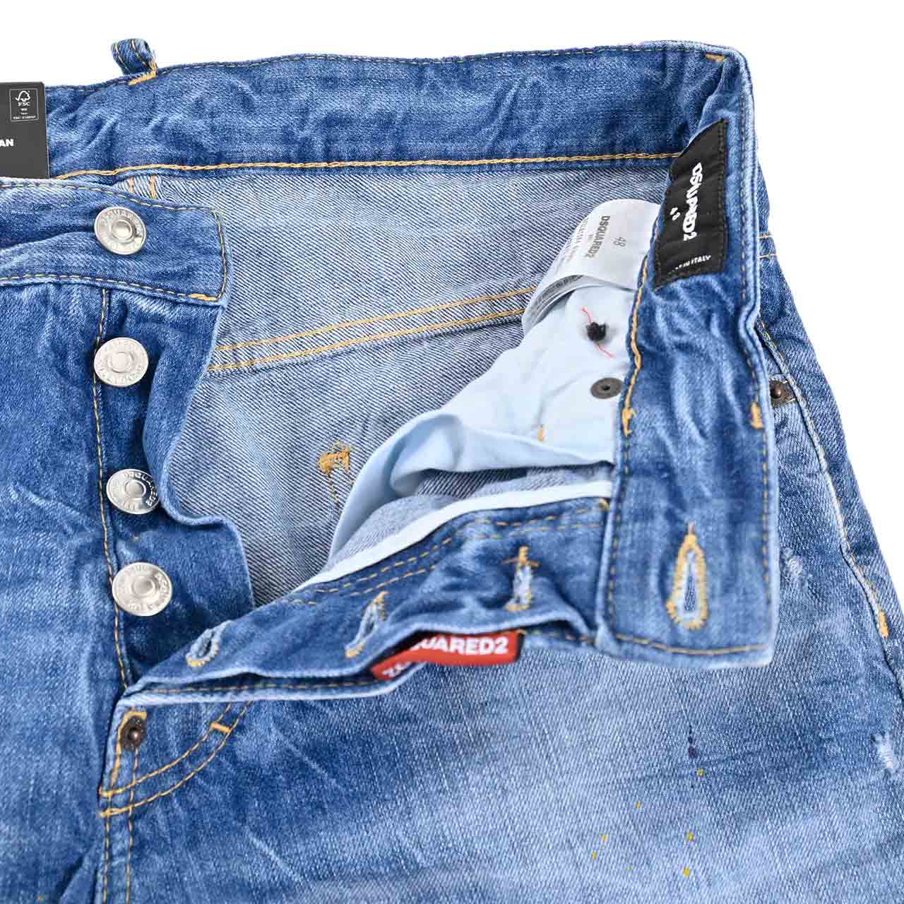 【期間限定SALE】 ディースクエアード DSQUARED2 デニムパンツ S71LB1584 S30309 470 ブルー 年秋冬 メンズ 【ラスト1点 46サイズ】
