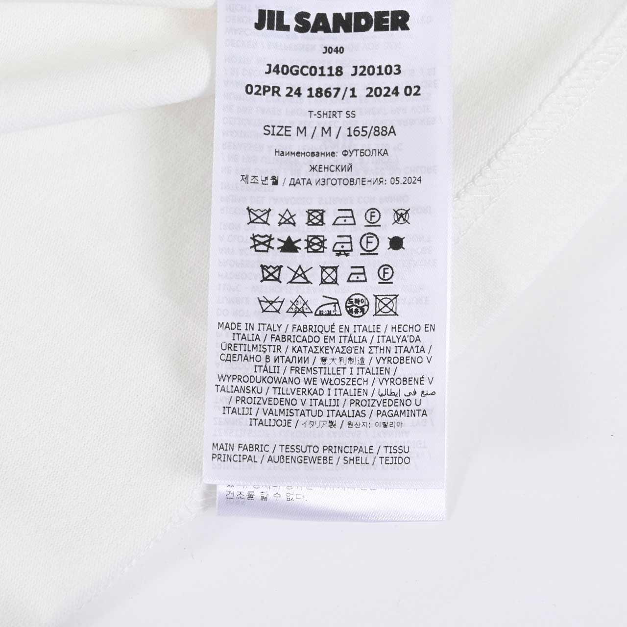 ジルサンダー JIL SANDER Tシャツ J40GC0118 J20103 102 ホワイト レディース