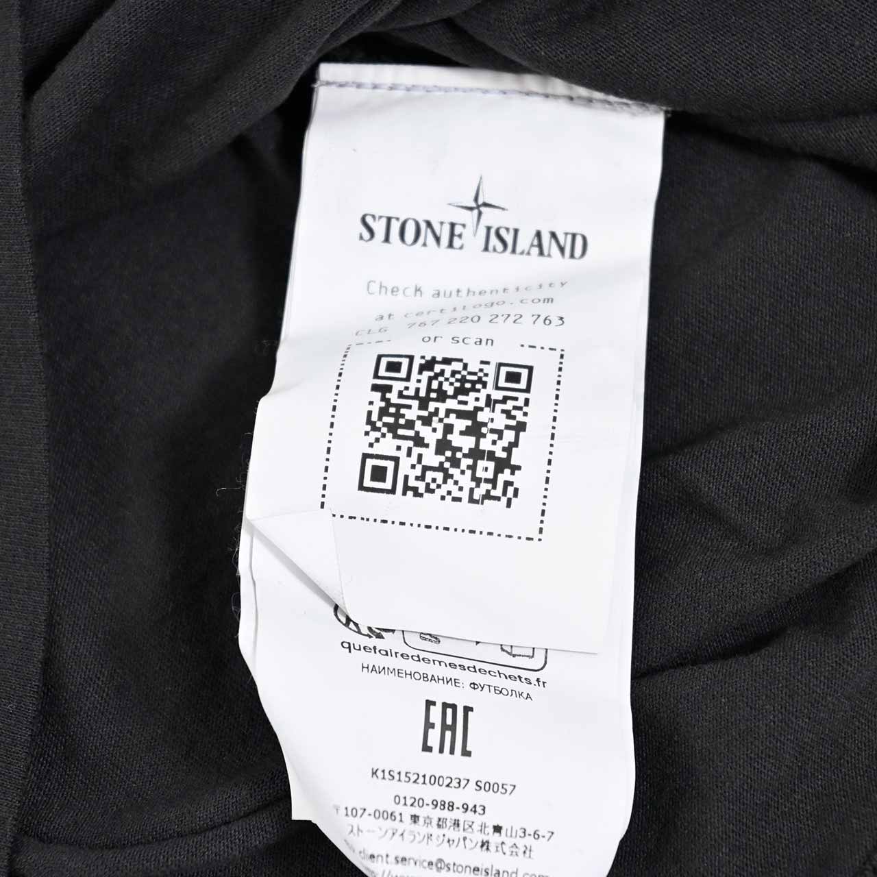 ストーン アイランド STONE ISLAND Tシャツ K1S15 2100237 S0057 V0029 ブラック 2025SS メンズ 【ラスト1点 XXLサイズ】