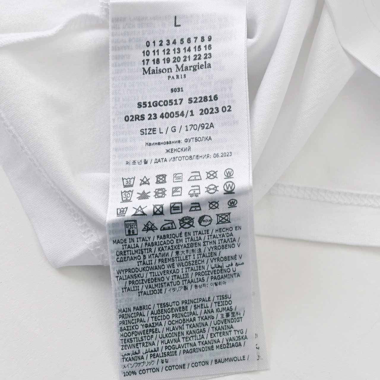 メゾン マルジェラ Maison Margiela Tシャツ S51GC0517 822816 100 ホワイト レディース 【お値段見直し】 SALE