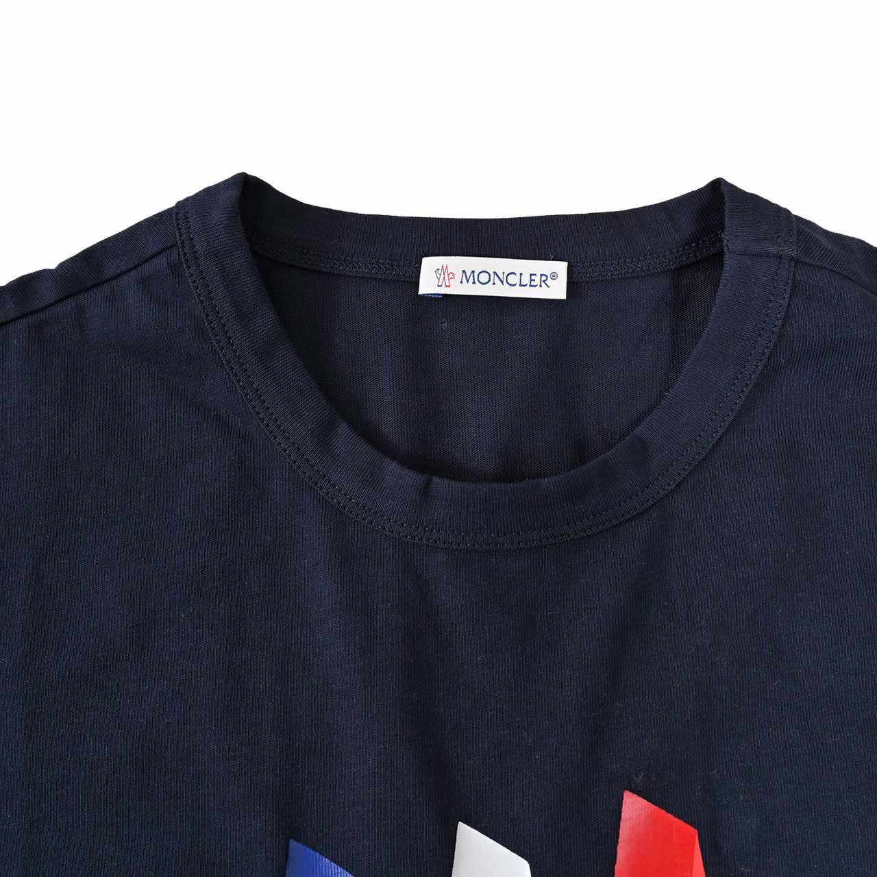 【50%OFF】 モンクレール MONCLER クルーネック半袖Tシャツ 8C01148 8390Y 778 ネイビー メンズ 【ラスト1点 Sサイズ】