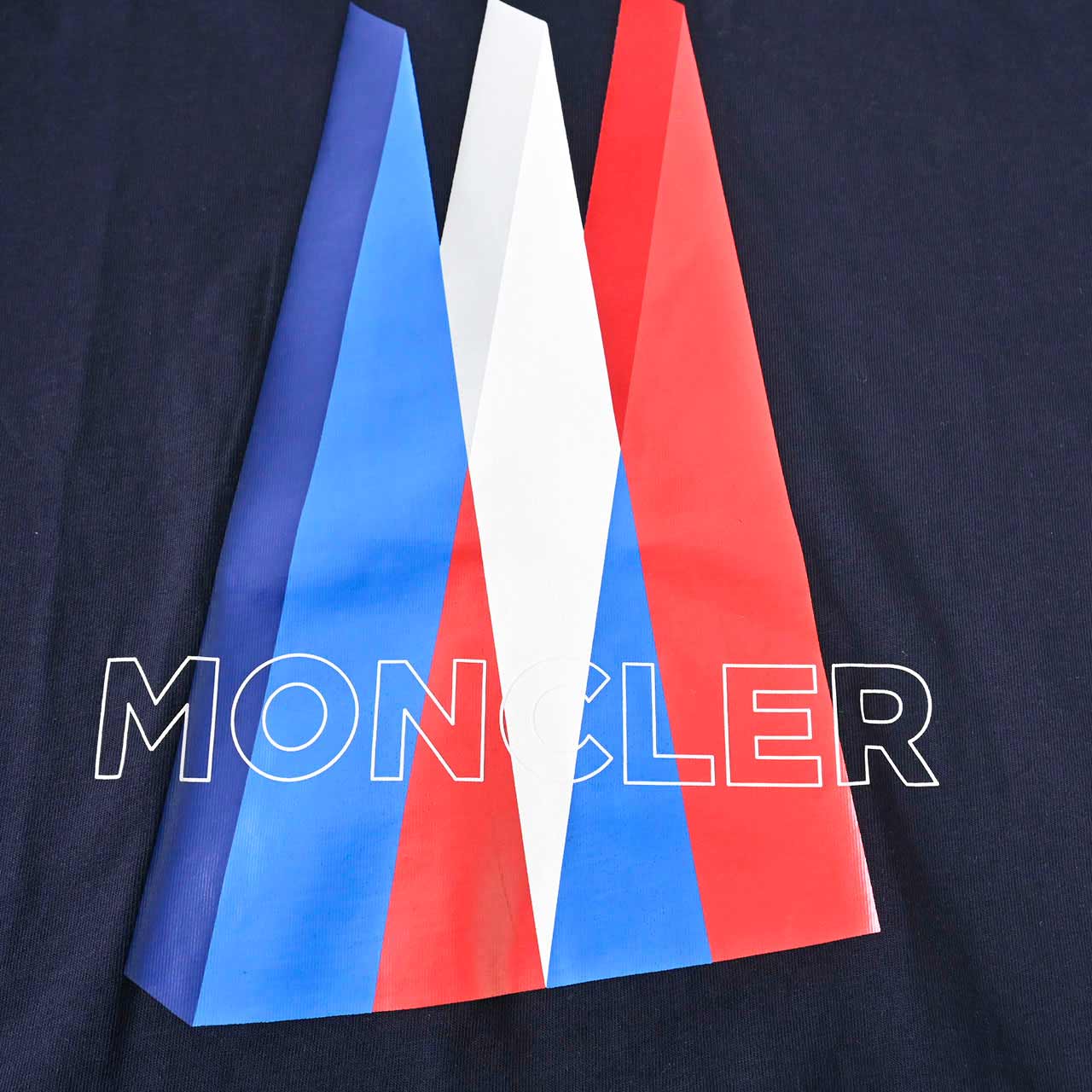 【50%OFF】 モンクレール MONCLER クルーネック半袖Tシャツ 8C01148 8390Y 778 ネイビー メンズ 【ラスト1点 Sサイズ】