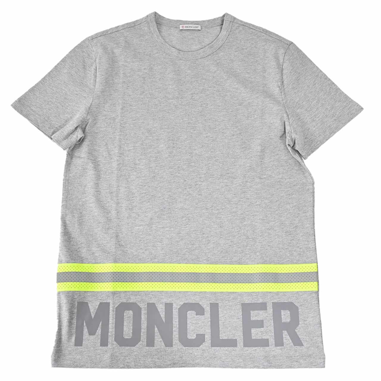 モンクレール MONCLER クルーネック半袖Tシャツ 8C01132 8390Y 984 グレー メンズ 【ラスト1点 Sサイズ】