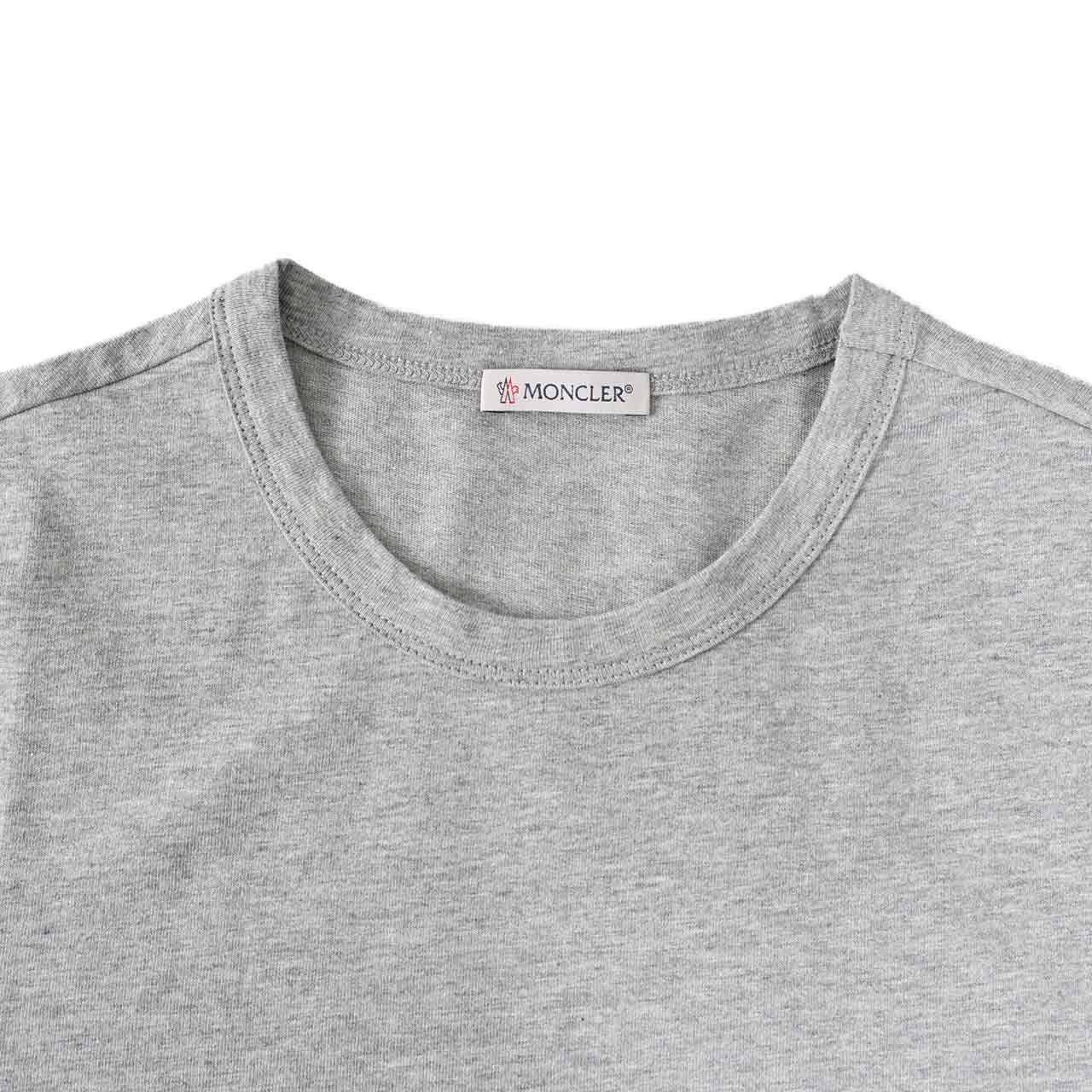 モンクレール MONCLER クルーネック半袖Tシャツ 8C01132 8390Y 984 グレー メンズ 【ラスト1点 Sサイズ】