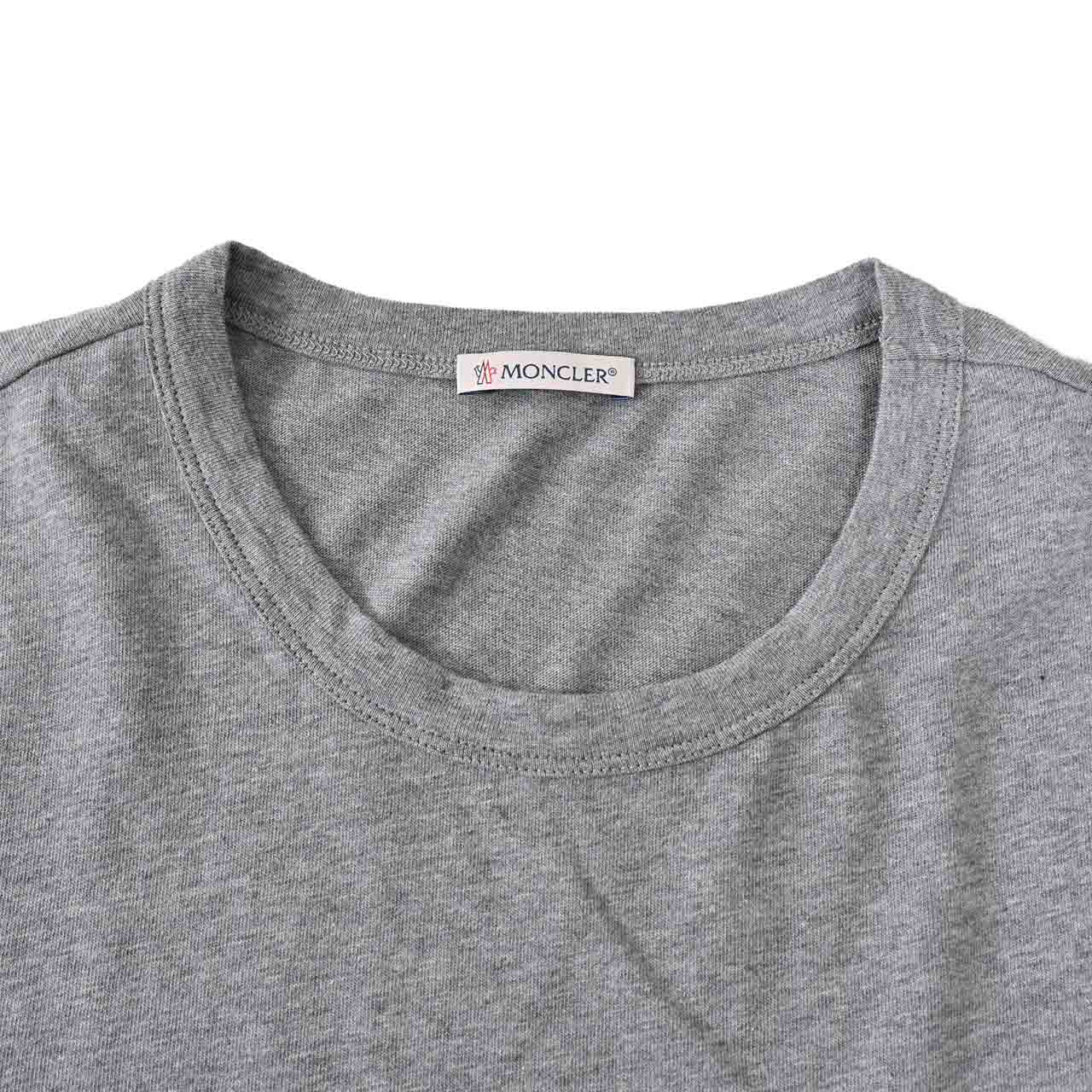 モンクレール MONCLER クルーネック半袖Tシャツ 8C01124 8390Y 984 グレー メンズ 【ラスト1点 XXLサイズ】
